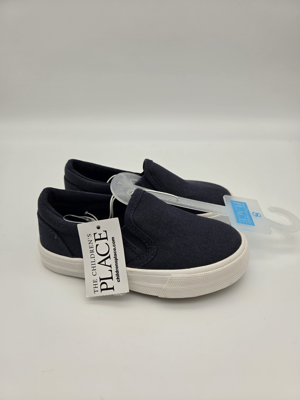 The Children's Place Navy Blue Canvas Slip-On Sneakers Shoes NWT Size 8